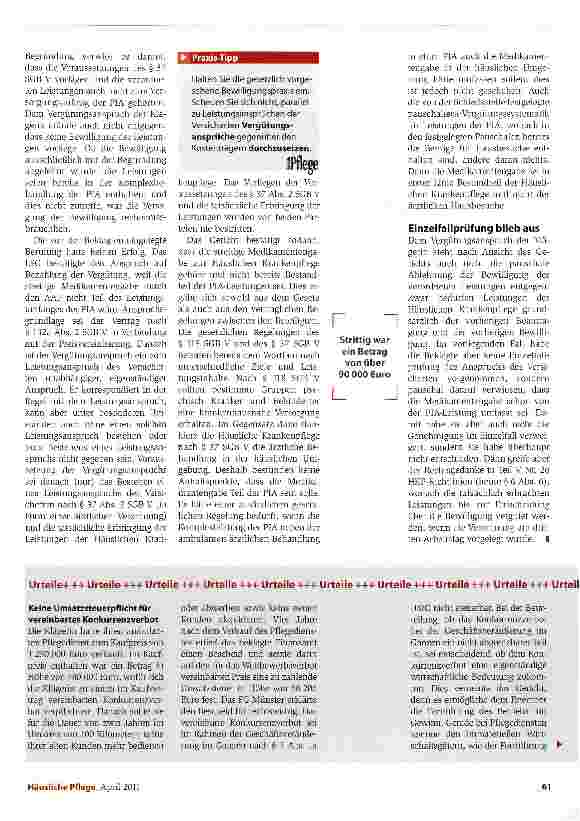 Vorschauseite 2: Voraussetzungen zur Vergütung gegeben