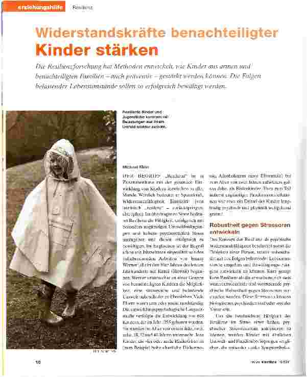 Vorschauseite 1: Widerstandskräfte benachteiligter Kinder stärken