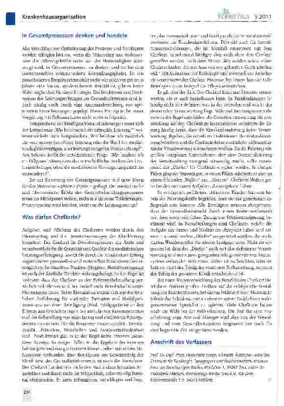 Vorschauseite 6: Das Berufsbild „Chefarzt im Wandel