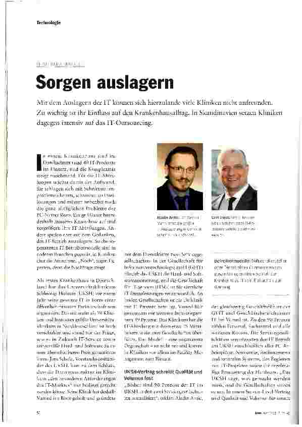 Vorschauseite 1: Sorgen auslagern