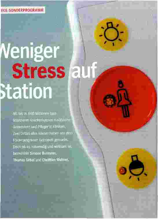 Vorschauseite 1: Weniger Stress auf Station