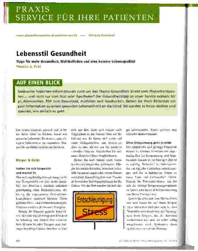 Vorschauseite 1: Lebensstil Gesundheit