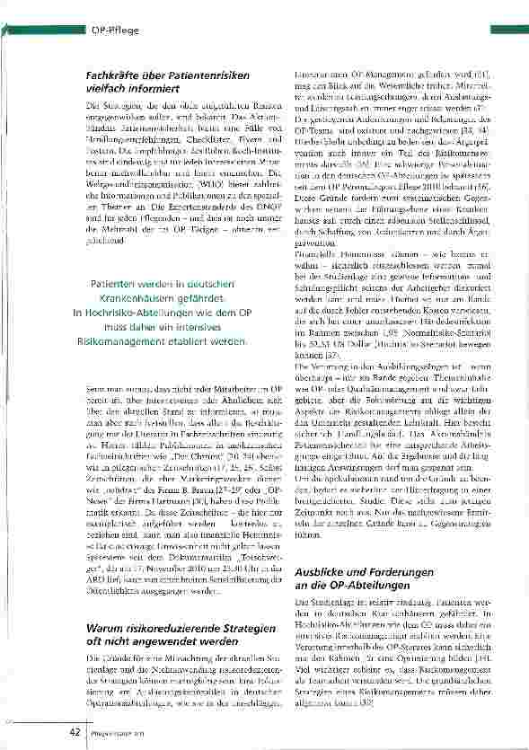 Vorschauseite 3: Mehr Sicherheitskultur im OP