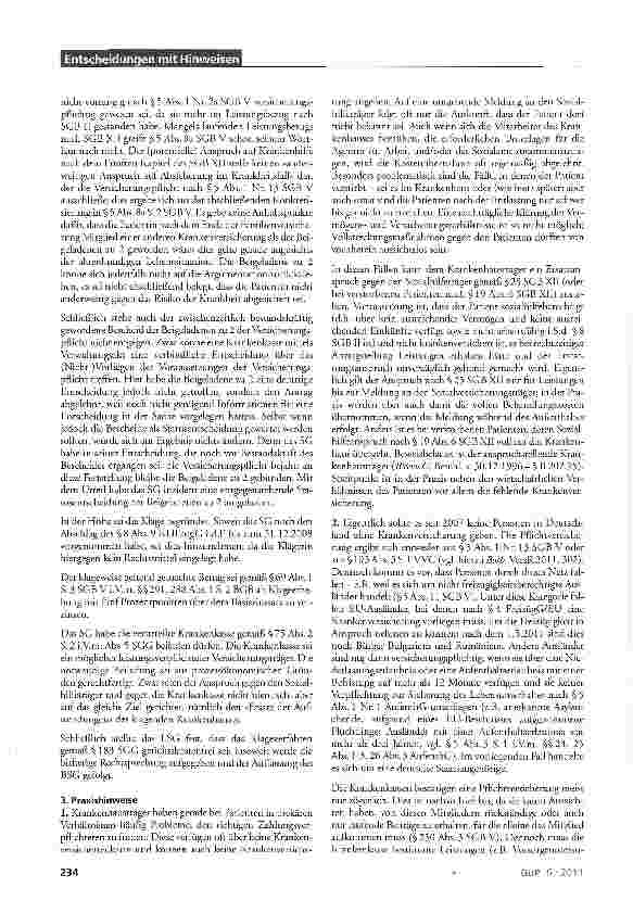 Vorschauseite 2: Krankenhauskosten bei pflichtversicherten Bedürftigen SGB V § § 109 Abs. 4 Satz 3, 39 Abs. 1 Satz 2