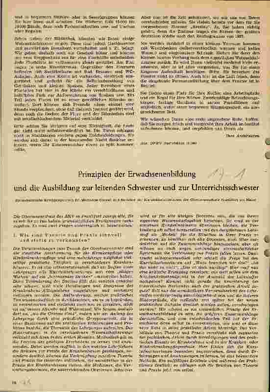 Vorschauseite 1: Prinzipien der Erwachsenenbildung und die Ausbildung zur leitenden Schwester und zur Unterrichtsschwester
