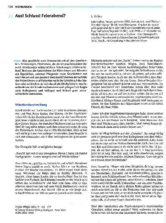 Vorschauseite 1: Aus! Schluss! Feierabend?