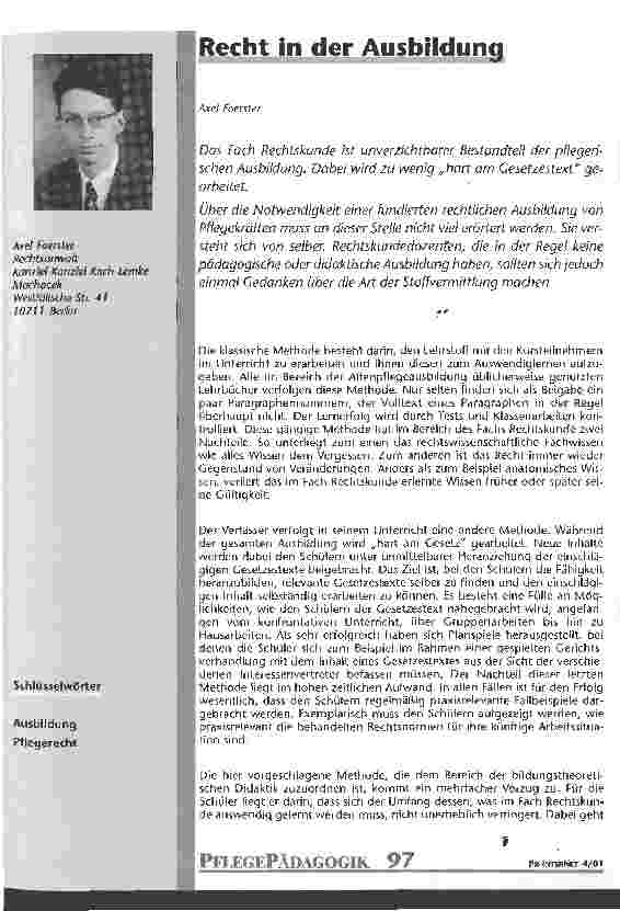 Vorschauseite 1: Recht in der Ausbildung