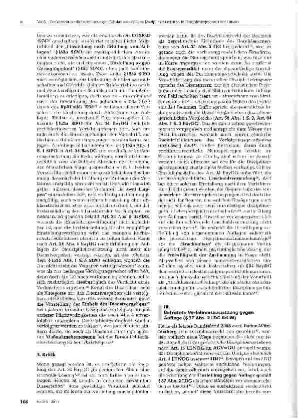 Vorschauseite 3: Verfahrensrechtliche Neuerungen für dasbehördliche Disziplinarverfahren in Disziplinargesetzen der Länder