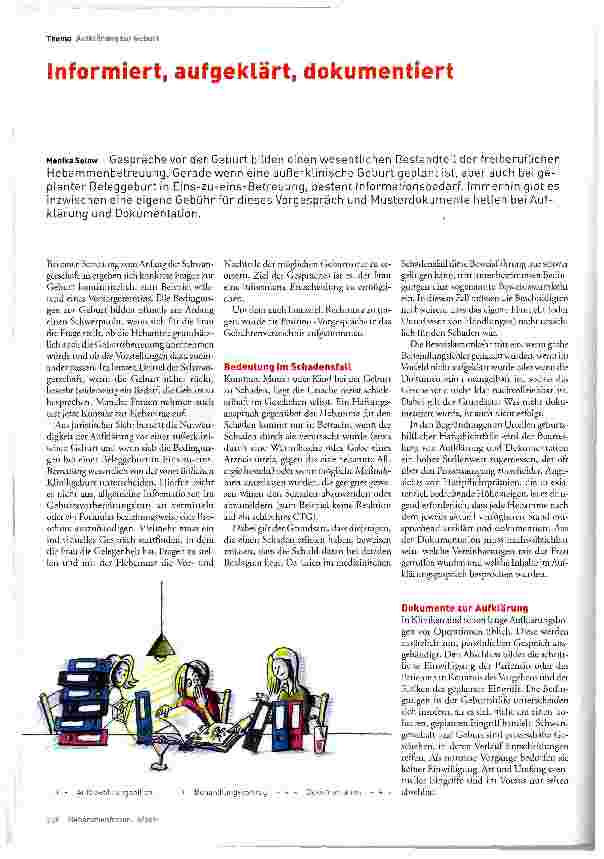 Vorschauseite 1: Informiert, aufgeklärt, dokumentiert