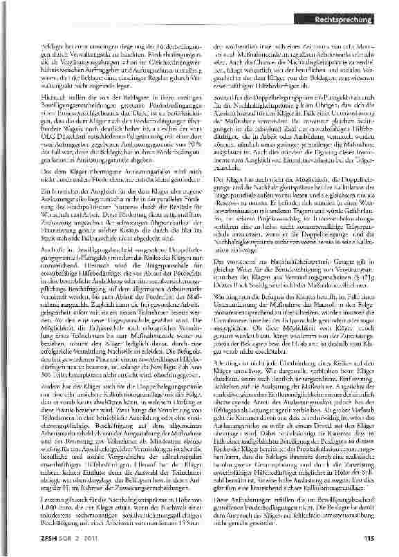 Vorschauseite 5: Förderleistungen für Bereitstellung sog. »Ein-Euro-Jobs« durch Beschäftigungsträger; Überprüfung einer Förderentscheidung; vergaberechtliches Verbot der Überbürdung eines ungewöhn…