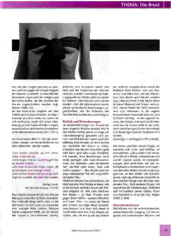 Vorschauseite 2: Aspekte der Körperlichkeit von Frauen und Mädchen...mit stolzgeschwellter Brust