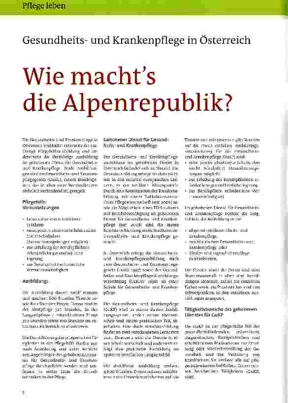 Vorschauseite 1: Wie macht es die Alpenrepublik?