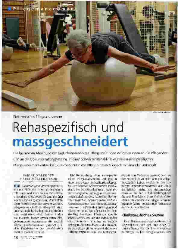 Vorschauseite 1: Rehaspezifisch und massgeschneidert