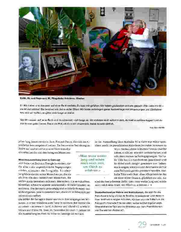 Vorschauseite 3: «Vive Tamour!» Von Liebe und Glück im Pflegeheim