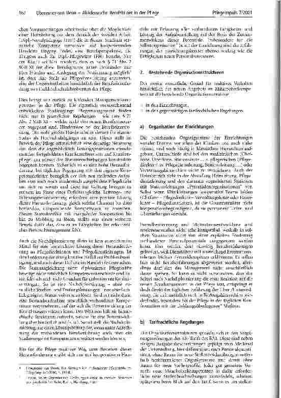 Vorschauseite 2: Akademische Berufsbilder in der Pflege ohne Folgen für die Organisationsentwicklung der Einrichtungen?