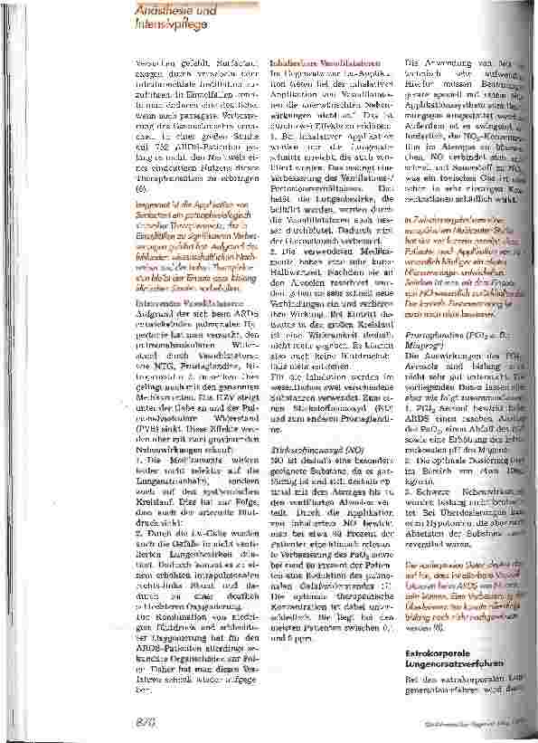 Vorschauseite 3: Pflegerischer Umgang mit ARDS-Patienten 1. Teil: Pathophysiologie, Therapie und Pflege der Patienten bei Bauchlagerung