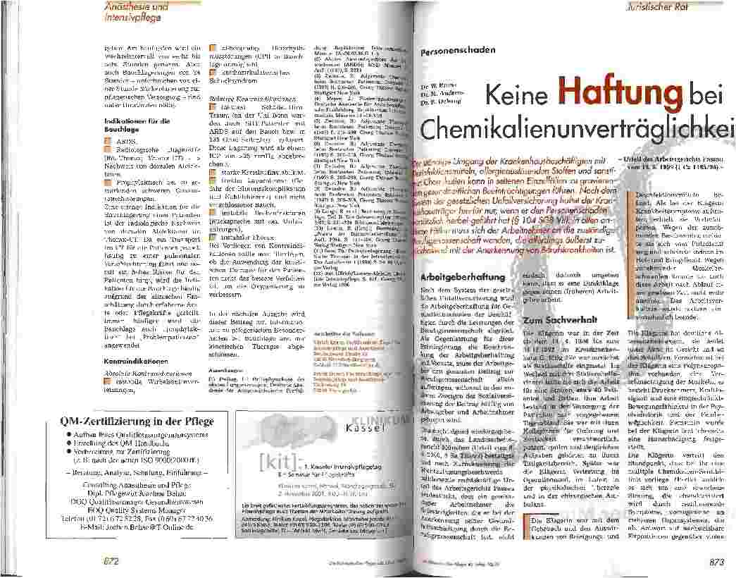 Vorschauseite 5: Pflegerischer Umgang mit ARDS-Patienten 1. Teil: Pathophysiologie, Therapie und Pflege der Patienten bei Bauchlagerung