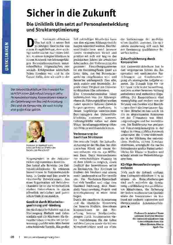 Vorschauseite 1: Sicher in die Zukunft