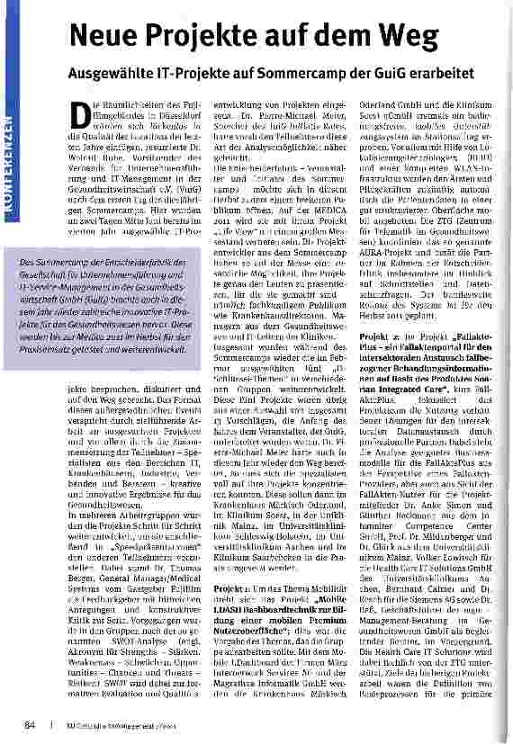 Vorschauseite 1: Neue Projekte auf dem Weg