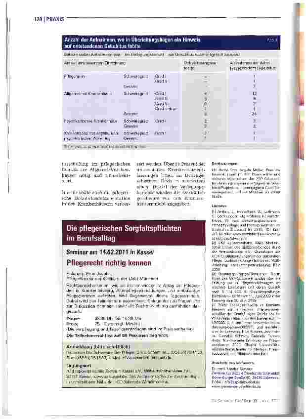 Vorschauseite 5: StudieWie häufig ist ein Dekubitusbei chronisch psychisch Kranken?