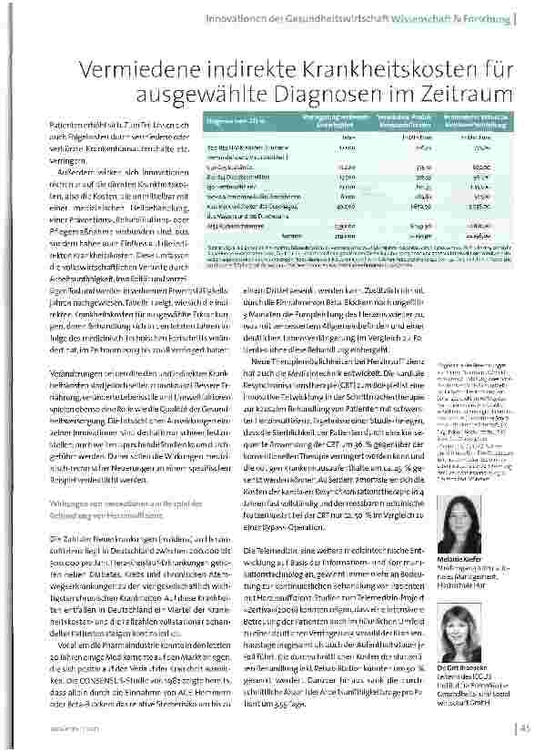 Vorschauseite 2: Volkswirtschaftliche BedeutungInnovationen der Gesundheitswirtschaft