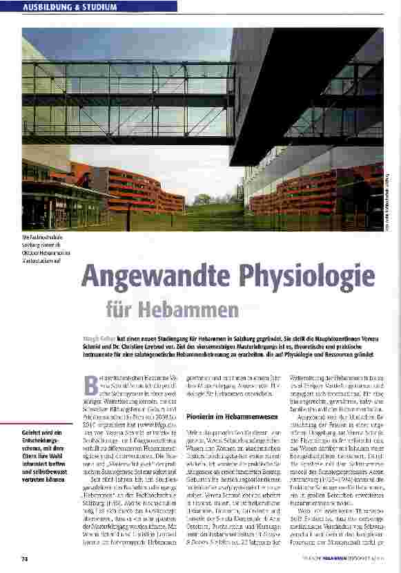 Vorschauseite 1: Angewandte Physiologie für Hebammen