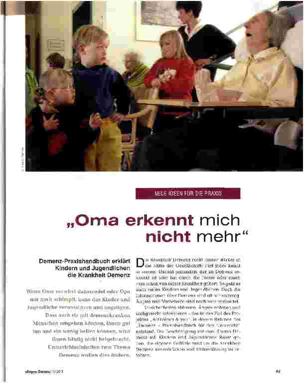 Vorschauseite 1: „Oma erkennt mich nicht mehr