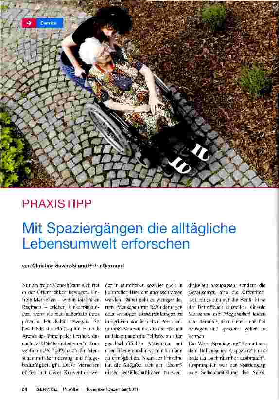Vorschauseite 1: Mit Spaziergängen die alltägliche Lebensumwelt erforschen