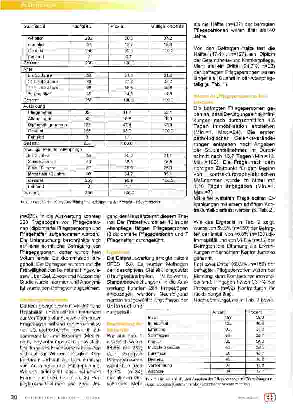 Vorschauseite 2: Umgang mit Kontrakturen bei Pflegeheimbewohnern in einem österreichischen BundeslandUmgang mit Kontrakturen in der stationären Altenpflege