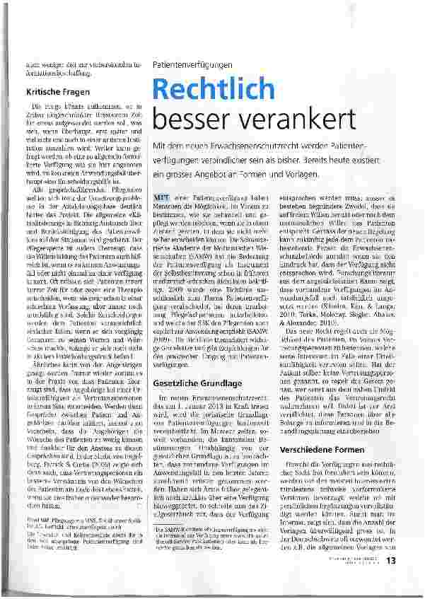 Vorschauseite 4: Dem Patientenwillen mehr Gewicht geben
