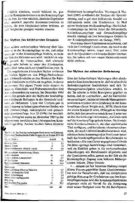 Vorschauseite 3: Akademisch ausgebildete Krankenschwestern im Vereinigten Königreich: Mythos und Realität