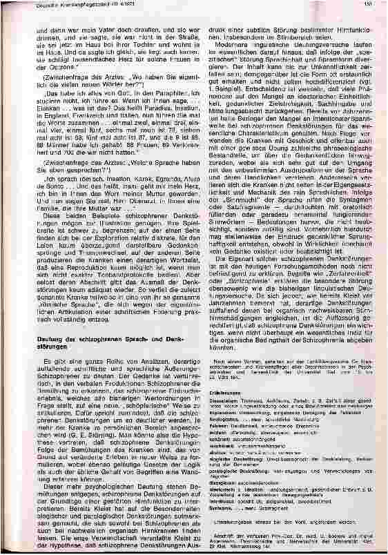 Vorschauseite 4: Sprachund Denkstörungen bei der Schizophrenie
