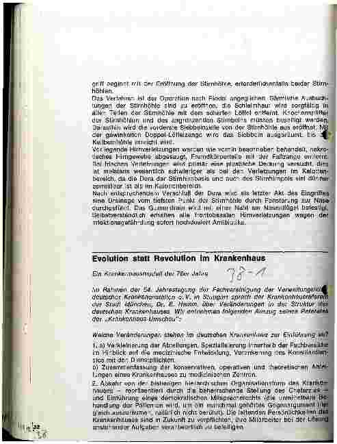 Vorschauseite 1: Evolution statt Revolution im Krankenhaus
