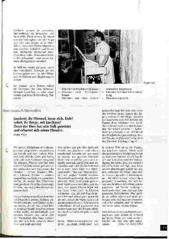 Vorschauseite 2: Leben dürfen bis zum Tod - Hospiz, ein neuer Weg der Sterbebegleitung