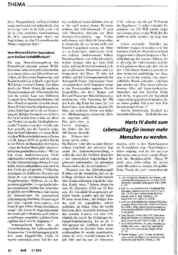 Vorschauseite 2: Ein noch rigideres Armutsregime?