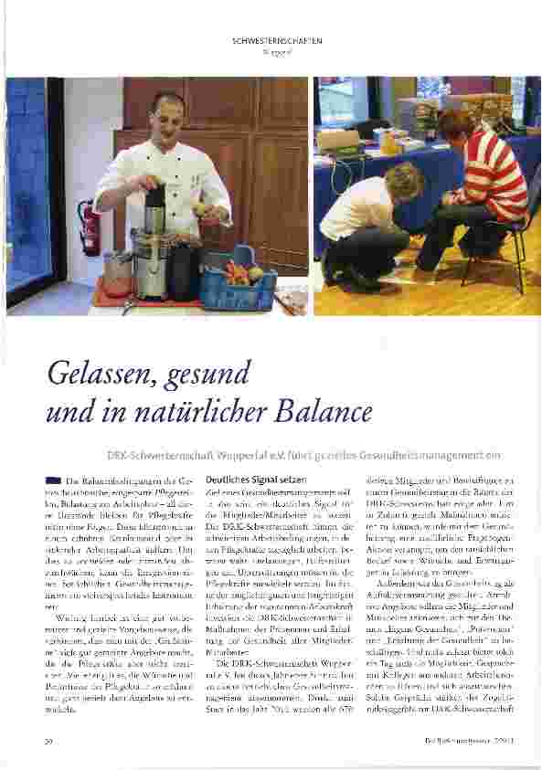 Vorschauseite 1: Gelassen, gesund und in natürlicher Balance
