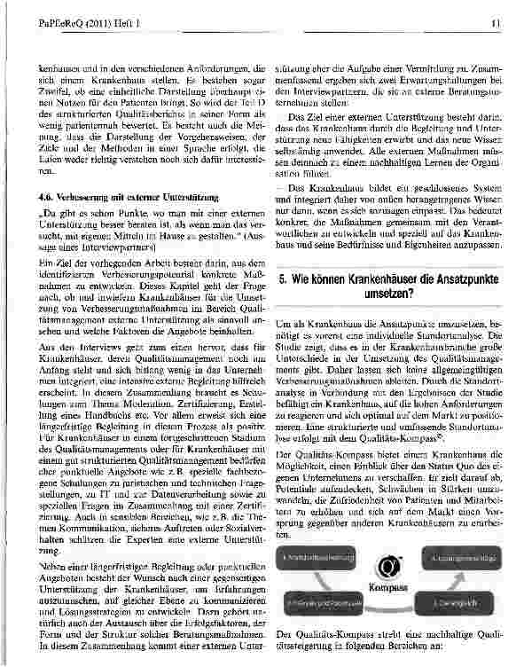 Vorschauseite 6: Qualität im Krankenhaus 2010 — Studie zu Qualitätsmanagement indeutschen Krankenhäusern — Eine Analyse des Umsetzungsstands undAnsätze für Verbesserungsmaßnahmen Teil 2