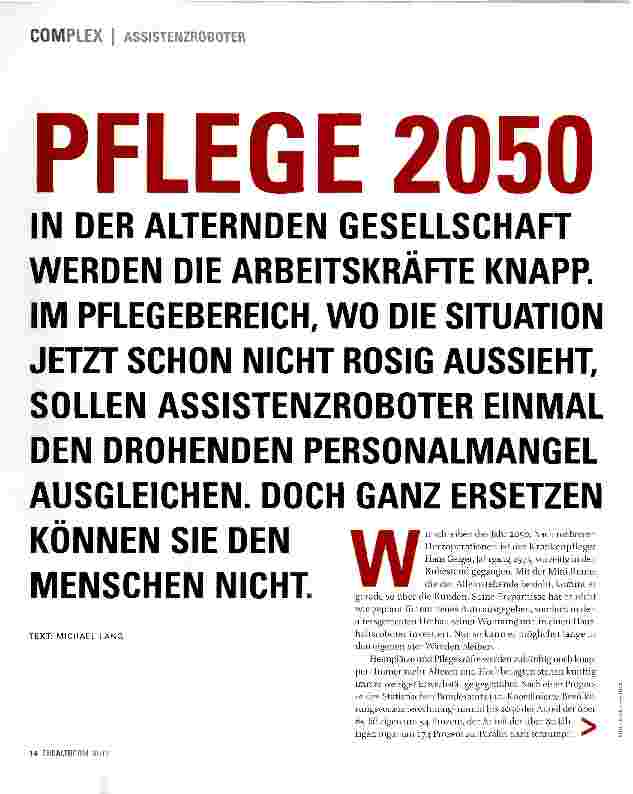 Vorschauseite 1: PFLEGE 2050