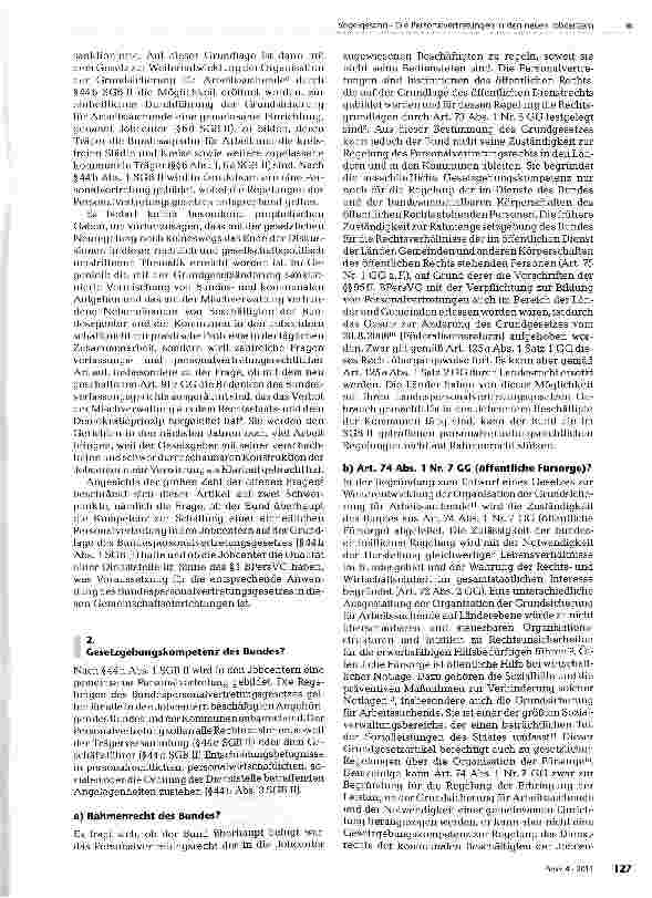 Vorschauseite 2: Die Personalvertretungen in den neuen JobcenternVerfassungsund personalvertretungsrechtliches Neuland