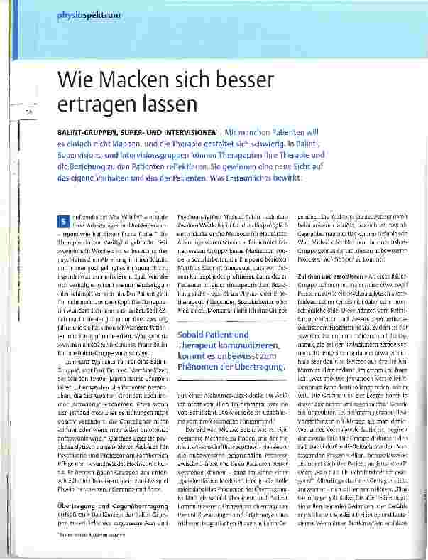 Vorschauseite 1: Wie Macken sich besser ertragen lassen