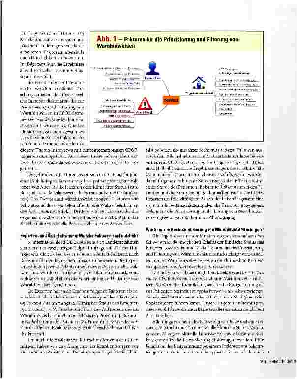 Vorschauseite 2: Arzneimitteltherapiesicherheit und Alert Overload: Ansatz zur Kontextualisierung von CPOE-Systemen
