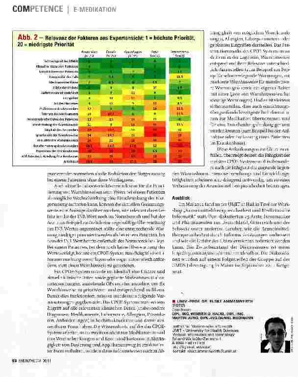 Vorschauseite 3: Arzneimitteltherapiesicherheit und Alert Overload: Ansatz zur Kontextualisierung von CPOE-Systemen