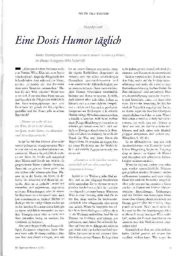 Vorschauseite 1: Eine Dosis Humor täglich
