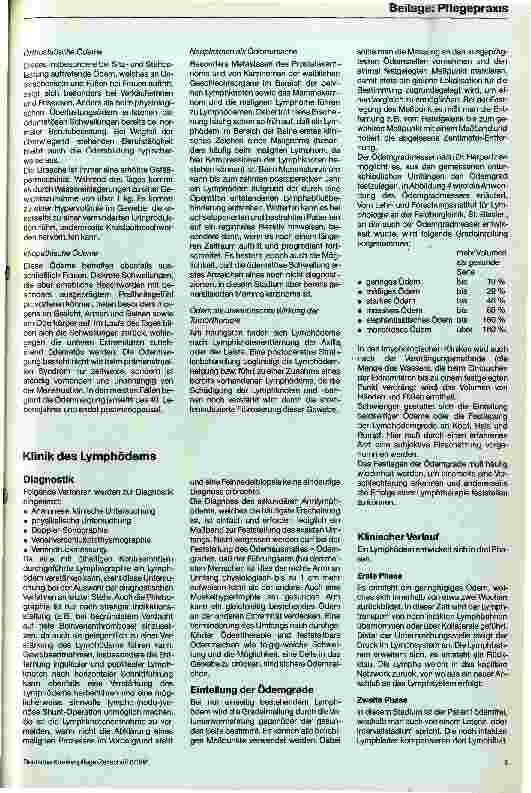 Vorschauseite 4: Das Lymphödem - Anleitungen zum richtigen Verhalten und pflegerische Maßnahmen bei latentem und klinisch manifestem Lymphödem