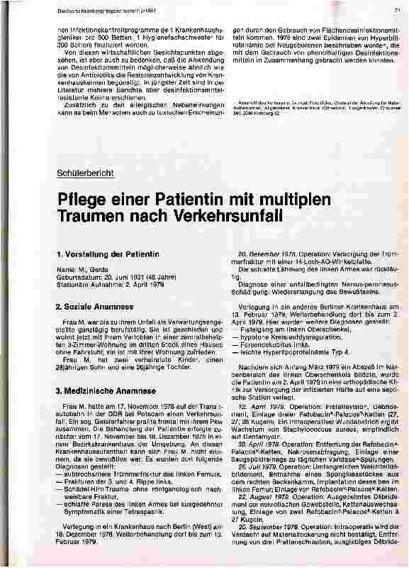 Vorschauseite 3: Flächendekontamination zur Verhütung und Bekämpfung von Krankenhausinfektionen - Bewertung verschiedener Maßnahmen