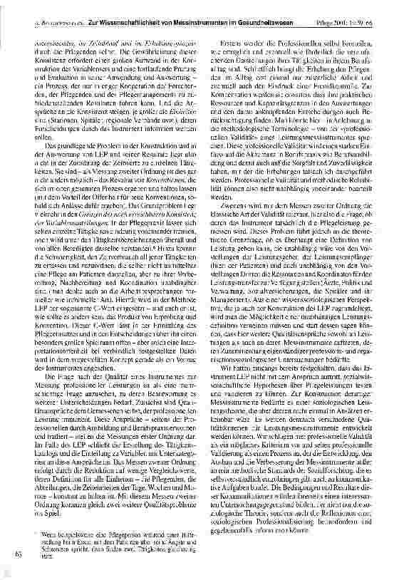 Vorschauseite 5: Zur Wissenschaftlichkeit von Messinstrumenten im Gesundheitswesen Am Beispiel der Methode LEP