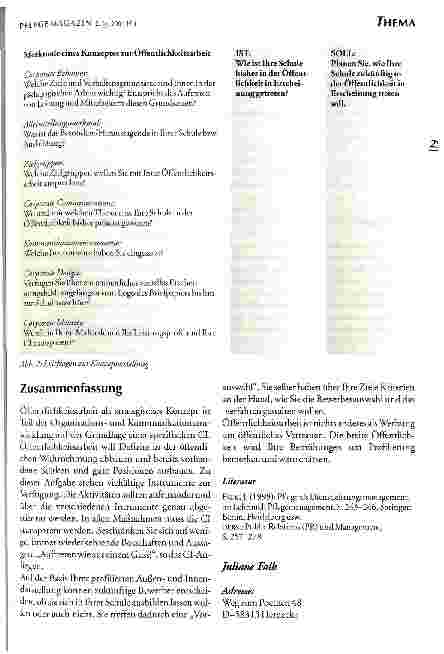 Vorschauseite 5: Öffentlichkeitsarbeit mit Konzept Schulen kümmern sich um ihre Image