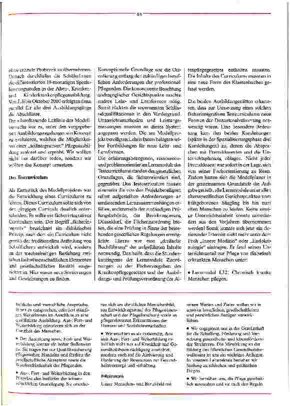 Vorschauseite 4: (K)Ein Modellprojekt wie viele andere!