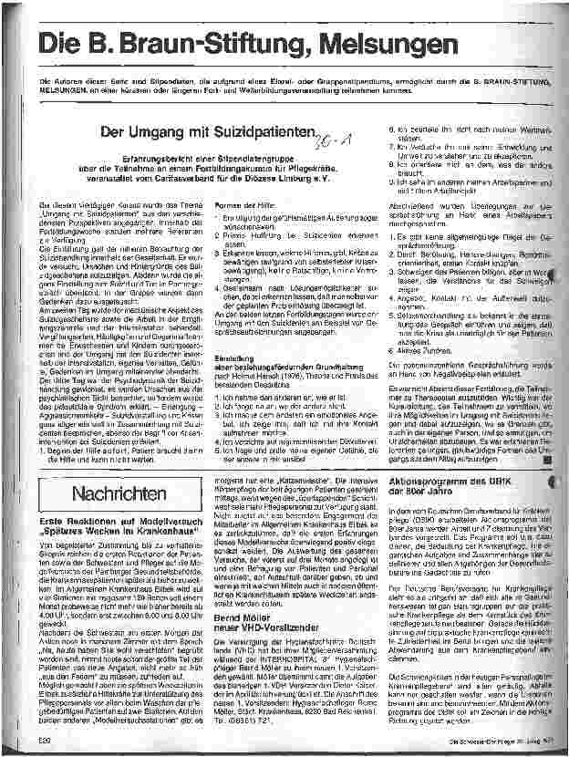 Vorschauseite 1: Der Umgang mit Suizidpatienten