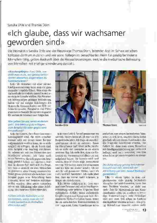 Vorschauseite 1: «Ich glaube, dass wir wachsamer geworden sind»
